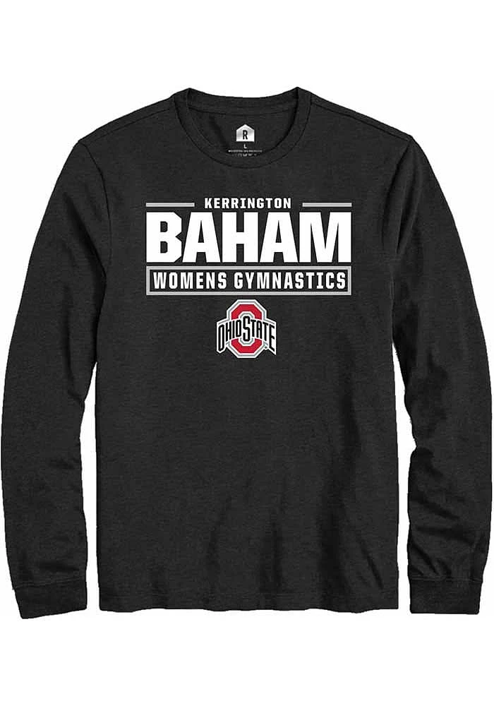Kerrington Baham Ohio State Buckeyes Rally NIL Stacked Box Long Sleeve T Shirt