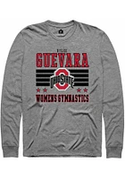 Rylee Guevara  Ohio State Buckeyes Grey Rally NIL Striped Long Sleeve T Shirt