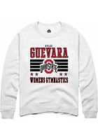 Rylee Guevara Rally Ohio State Buckeyes Mens NIL Striped Long Sleeve Crew Sweatshirt