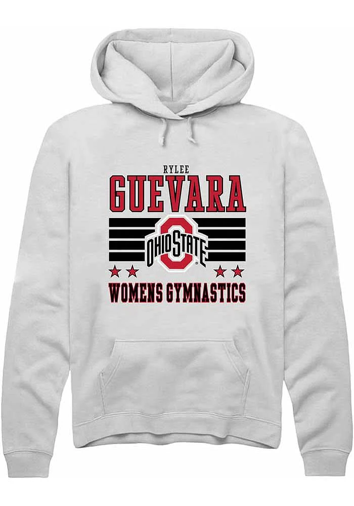 Rylee Guevara Rally Ohio State Buckeyes Mens NIL Striped Long Sleeve Hoodie