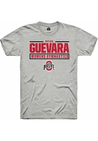 Rylee Guevara  Ohio State Buckeyes Ash Rally NIL Stacked Box Short Sleeve T Shirt