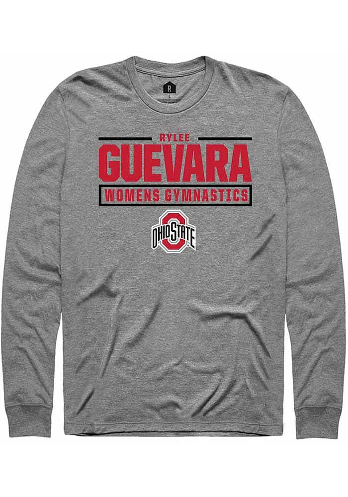 Rylee Guevara  Ohio State Buckeyes Graphite Rally NIL Stacked Box Long Sleeve T Shirt