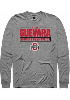 Rylee Guevara  Ohio State Buckeyes Graphite Rally NIL Stacked Box Long Sleeve T Shirt