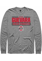 Rylee Guevara  Ohio State Buckeyes Graphite Rally NIL Stacked Box Long Sleeve T Shirt