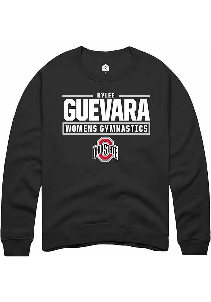 Rylee Guevara Rally Ohio State Buckeyes Mens NIL Stacked Box Long Sleeve Crew Sweatshirt