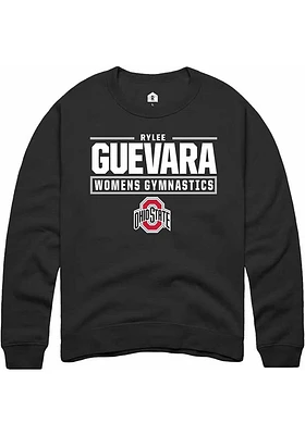Rylee Guevara Rally Ohio State Buckeyes Mens NIL Stacked Box Long Sleeve Crew Sweatshirt