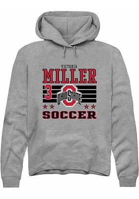 Victoria Miller Rally Ohio State Buckeyes Mens NIL Striped Long Sleeve Hoodie