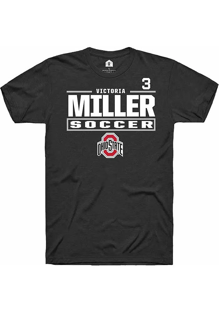 Victoria Miller Ohio State Buckeyes Rally NIL Stacked Box Short Sleeve T Shirt