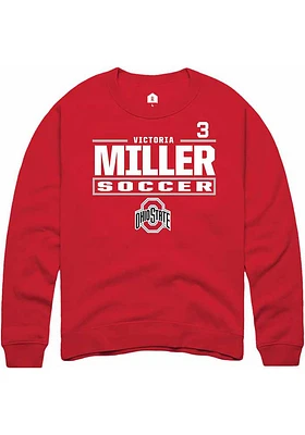 Victoria Miller Rally Ohio State Buckeyes Mens NIL Stacked Box Long Sleeve Crew Sweatshirt