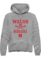 Will Walsh  Rally Nebraska Cornhuskers Mens Graphite NIL Sport Icon Long Sleeve Hoodie