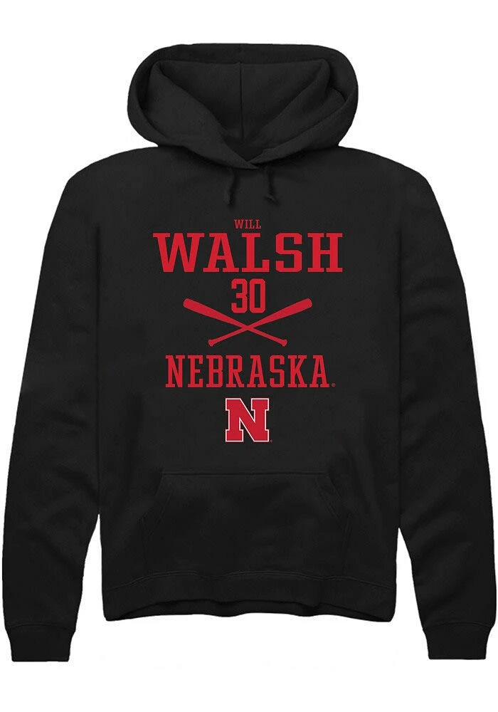 Will Walsh Rally Nebraska Cornhuskers Mens NIL Sport Icon Long Sleeve Hoodie