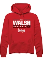 Will Walsh Rally Nebraska Cornhuskers Mens NIL Stacked Box Long Sleeve Hoodie