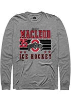Hailey MacLeod  Ohio State Buckeyes Grey Rally NIL Striped Long Sleeve T Shirt