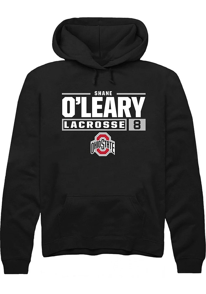 Shane O’Leary Rally Ohio State Buckeyes Mens NIL Stacked Box Long Sleeve Hoodie