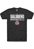 Zev Salsberg Ohio State Buckeyes Rally NIL Stacked Box Short Sleeve T Shirt