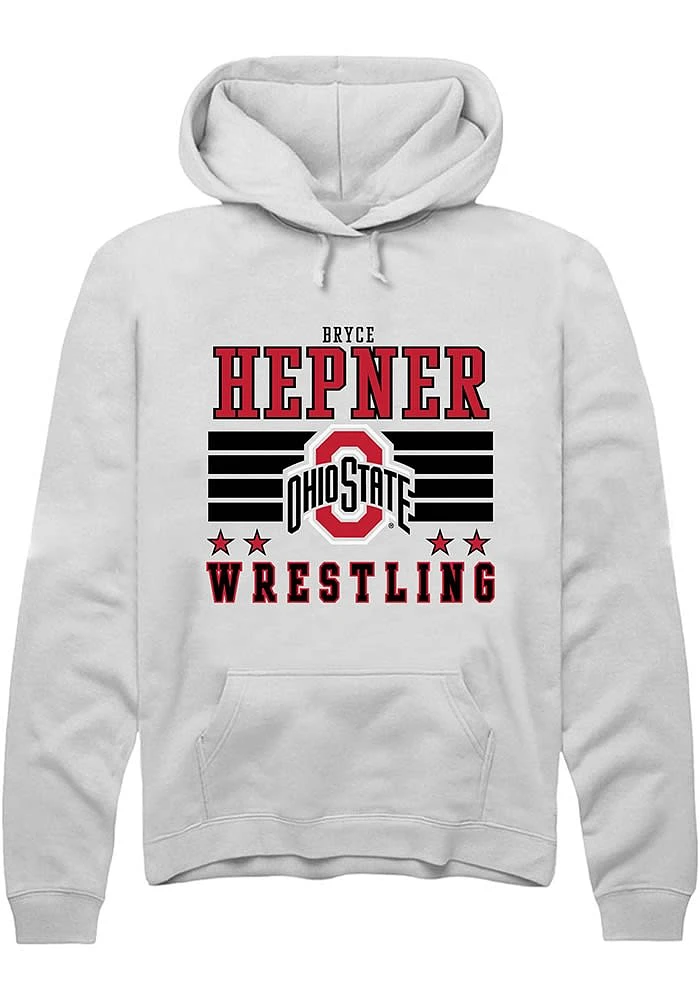 Bryce Hepner Rally Ohio State Buckeyes Mens NIL Striped Long Sleeve Hoodie