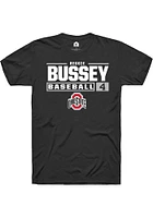 Reggie Bussey Ohio State Buckeyes Rally NIL Stacked Box Short Sleeve T Shirt