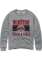 Reign Winston Rally Ohio State Buckeyes Mens NIL Striped Long Sleeve Crew Sweatshirt