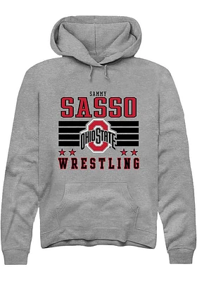 Sammy Sasso Rally Ohio State Buckeyes Mens NIL Striped Long Sleeve Hoodie