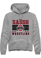 Sammy Sasso Rally Ohio State Buckeyes Mens NIL Striped Long Sleeve Hoodie