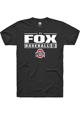 Ty Fox Ohio State Buckeyes Rally NIL Stacked Box Short Sleeve T Shirt