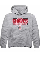 Brianna Chaves  Rally Ohio State Buckeyes Youth Grey NIL Stacked Box Long Sleeve Hoodie