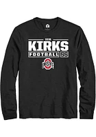 Dom Kirks Ohio State Buckeyes Rally NIL Stacked Box Long Sleeve T Shirt