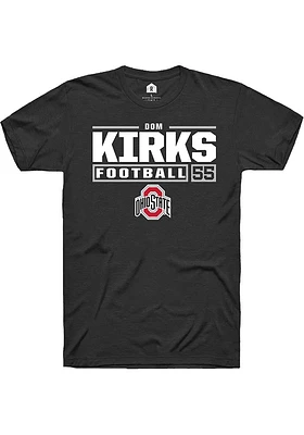 Dom Kirks Ohio State Buckeyes Rally NIL Stacked Box Short Sleeve T Shirt