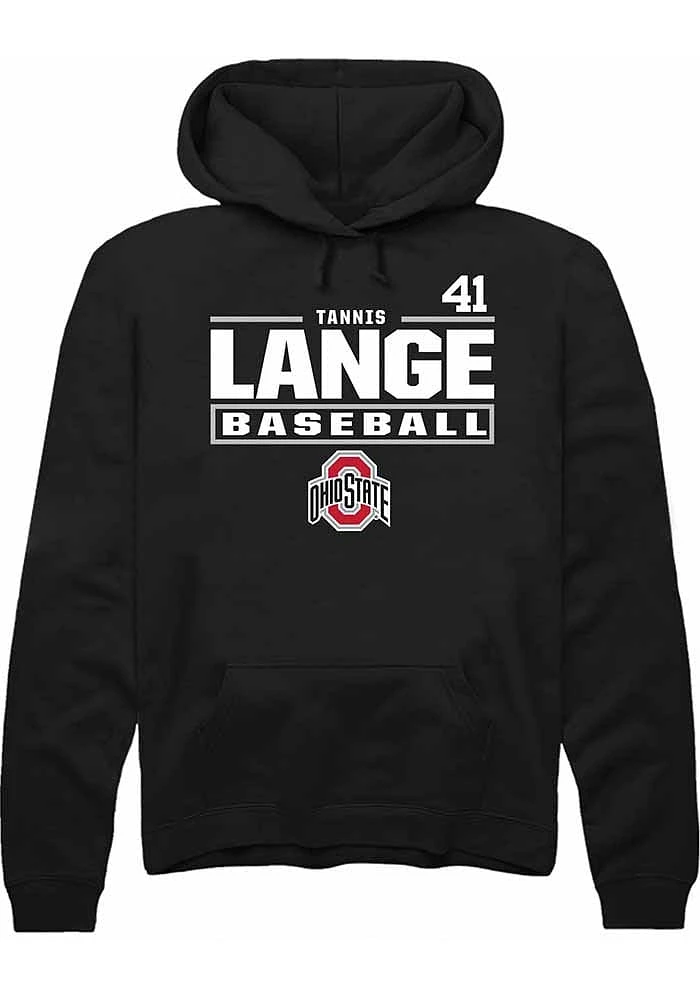 Tannis Lange Rally Ohio State Buckeyes Mens NIL Stacked Box Long Sleeve Hoodie