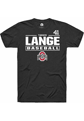 Tannis Lange Ohio State Buckeyes Rally NIL Stacked Box Short Sleeve T Shirt