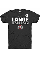 Tannis Lange Ohio State Buckeyes Rally NIL Stacked Box Short Sleeve T Shirt