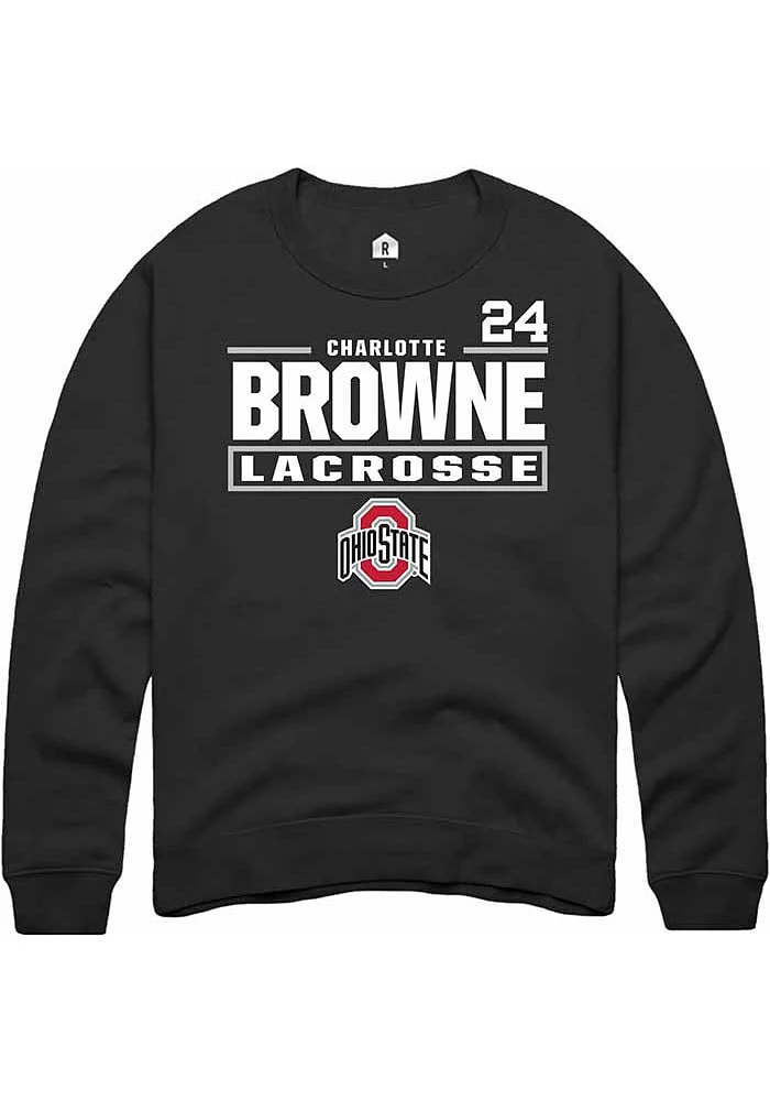 Charlotte Browne Rally Ohio State Buckeyes Mens NIL Stacked Box Long Sleeve Crew Sweatshirt