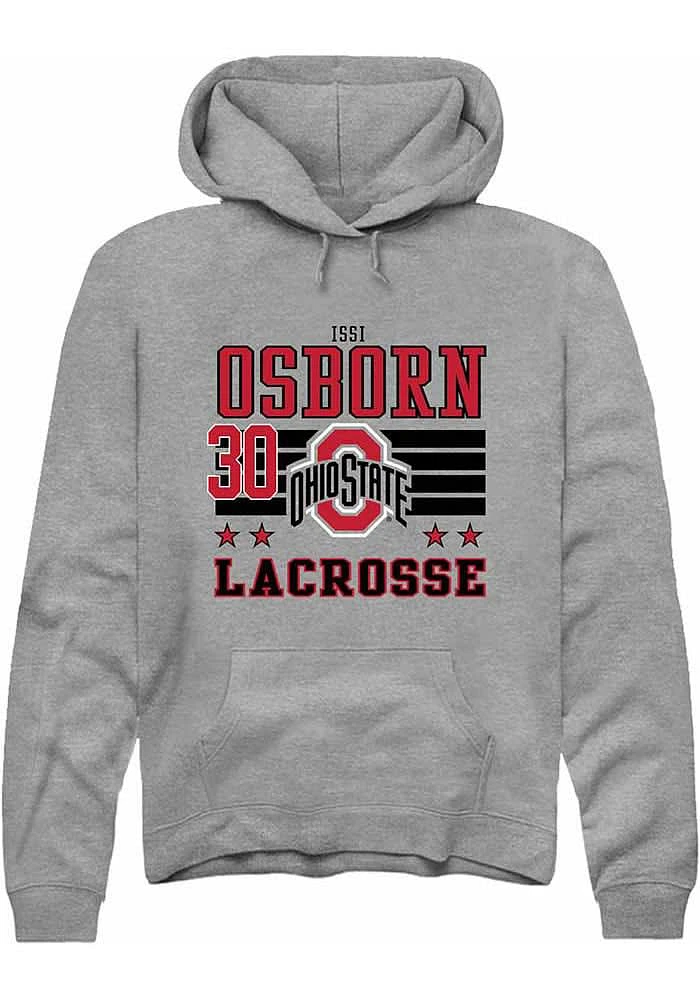 Issi Osborn Rally Ohio State Buckeyes Mens NIL Striped Long Sleeve Hoodie