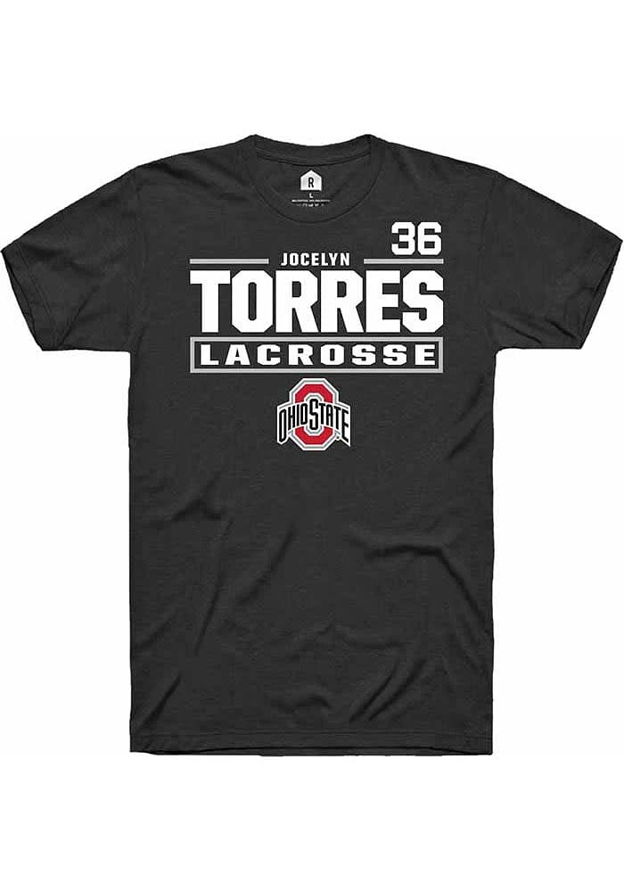 Jocelyn Torres Ohio State Buckeyes Rally NIL Stacked Box Short Sleeve T Shirt