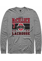 Lindsey McCulloch  Ohio State Buckeyes Grey Rally NIL Striped Long Sleeve T Shirt