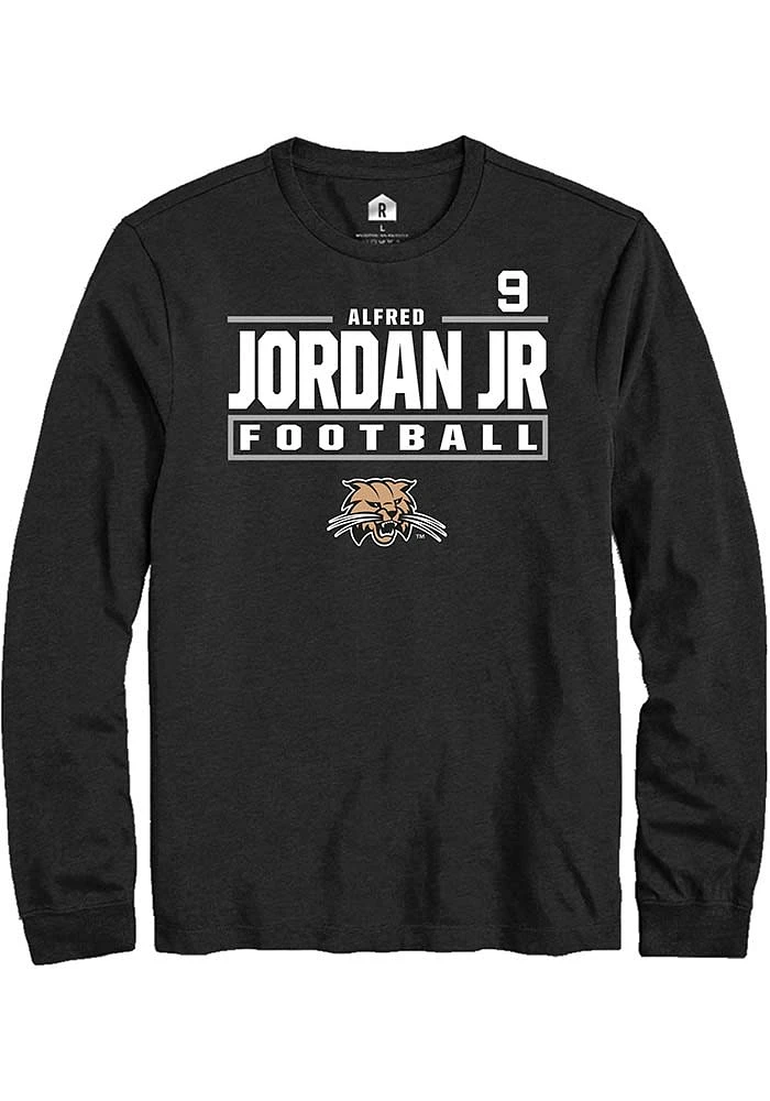 Alfred Jordan Jr Ohio Bobcats Rally NIL Stacked Box Long Sleeve T Shirt