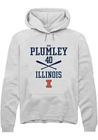 Ben Plumley  Rally Illinois Fighting Illini Mens White NIL Sport Icon Long Sleeve Hoodie