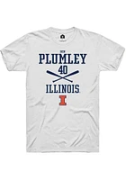Ben Plumley  Illinois Fighting Illini White Rally NIL Sport Icon Short Sleeve T Shirt