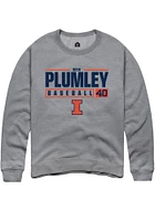 Ben Plumley  Rally Illinois Fighting Illini Mens Graphite NIL Stacked Box Long Sleeve Crew Sweatsh..