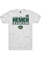 Nick Hemer Ohio Bobcats Rally NIL Stacked Box Short Sleeve T Shirt