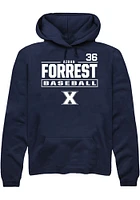 Aidan Forrest  Rally Xavier Musketeers Mens Navy Blue NIL Stacked Box Long Sleeve Hoodie