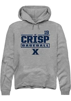 JD Crisp  Rally Xavier Musketeers Mens Graphite NIL Stacked Box Long Sleeve Hoodie