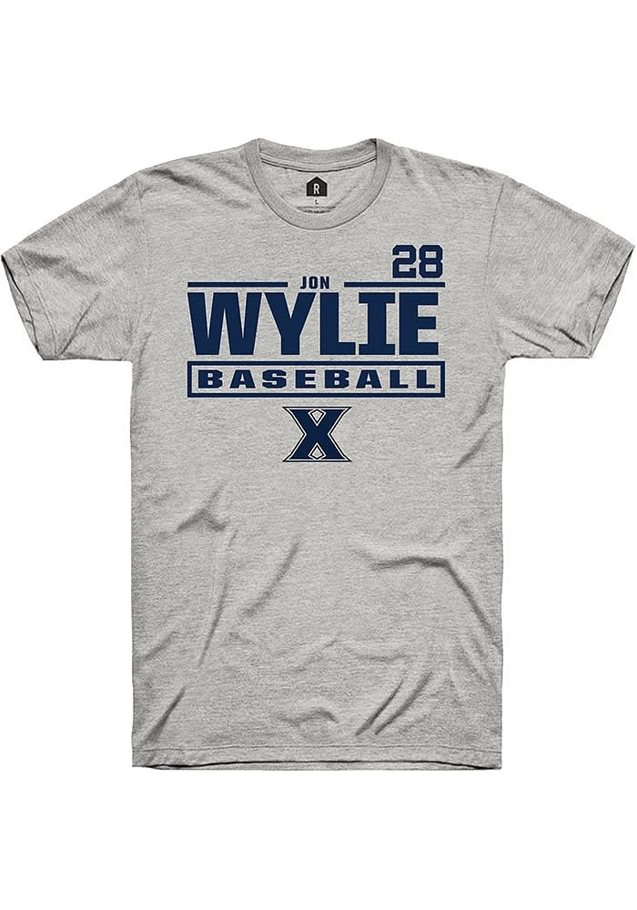 Jon Wylie Xavier Musketeers Ash Rally NIL Stacked Box Short Sleeve T Shirt