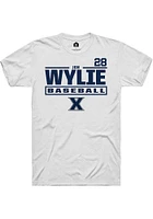 Jon Wylie  Xavier Musketeers White Rally NIL Stacked Box Short Sleeve T Shirt