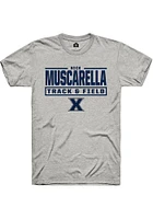 Nick Muscarella  Xavier Musketeers Ash Rally NIL Stacked Box Short Sleeve T Shirt