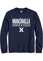 Nick Muscarella  Xavier Musketeers Navy Blue Rally NIL Stacked Box Long Sleeve T Shirt