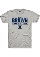 Rania Brown  Xavier Musketeers Ash Rally NIL Stacked Box Short Sleeve T Shirt