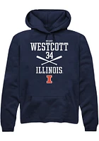 Drake Westcott  Rally Illinois Fighting Illini Mens Navy Blue NIL Sport Icon Long Sleeve Hoodie