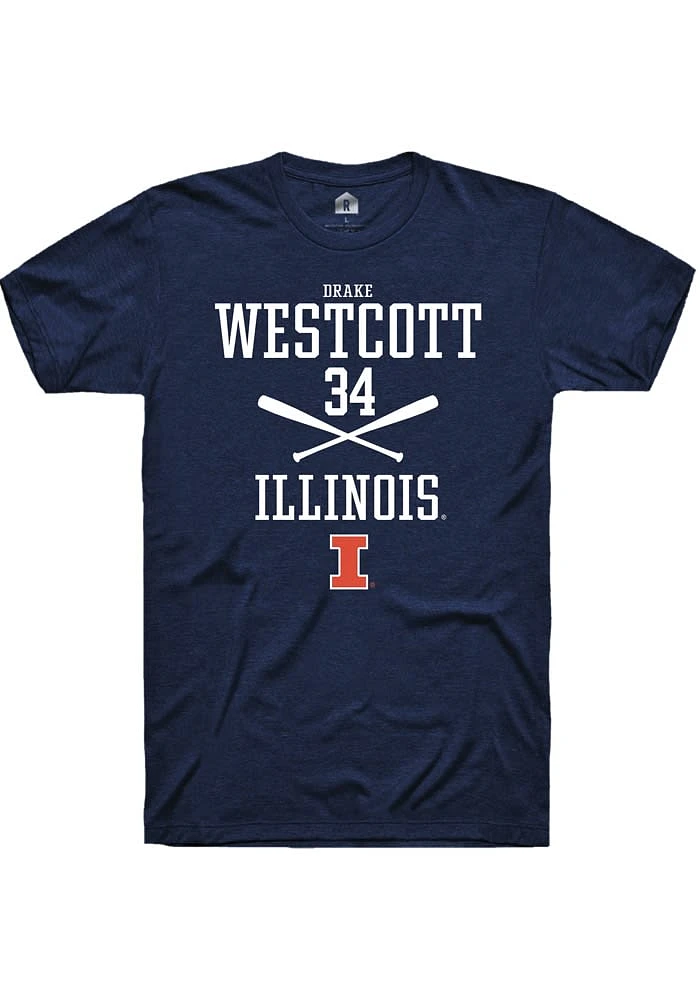 Drake Westcott Illinois Fighting Illini Navy Blue Rally NIL Sport Icon Short Sleeve T Shirt