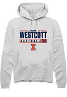 Drake Westcott  Rally Illinois Fighting Illini Mens White NIL Stacked Box Long Sleeve Hoodie